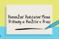 Pomnožné Podstatné Mená